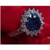 BZ511-57 SILVER SAPPHIRE 1.6CT RING