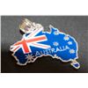 BZ511-85 SILVER AUSTRALIA MAP PENDANT