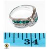 Image 1 : LADIES BLUE PRINCESS CUT WITH CLEAR