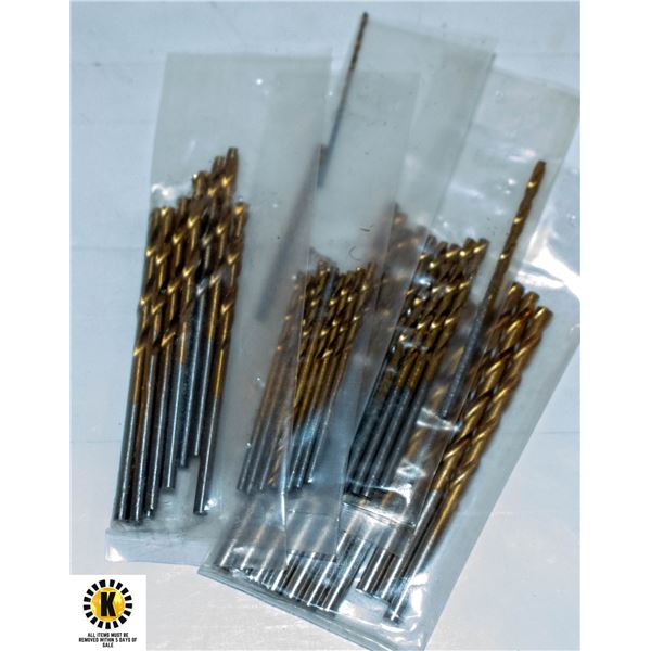 50 TITANIUM COATED TIPPED DRILL BITS