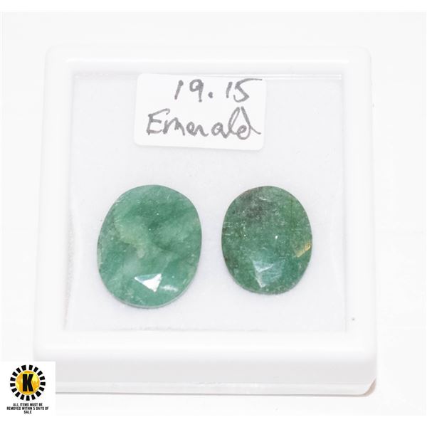 19.15 CT OVAL EMERALD COLOR ENHANCED