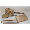 Image 1 : VINTAGE JEWELLERY BOX & VANITY SET- BRUSH, MIRROR