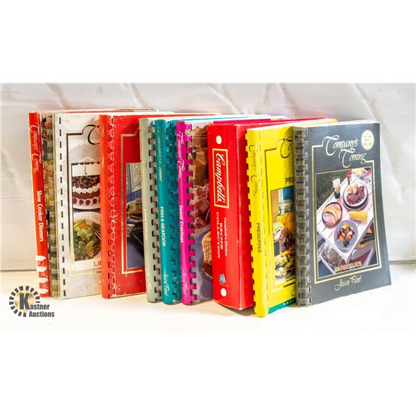 LOT OF 8 COMPANY'S COMING COOKBOOKS AND