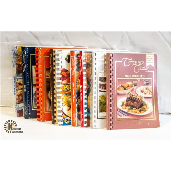 LOT OF 9 COMPANY'S COMING COOKBOOKS