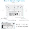 Image 2 : NEW KWANWA WHITE WALL DIGITAL CLOCK WITH ALARM