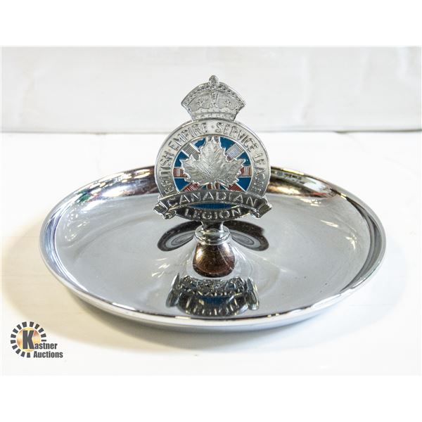 VINTAGE METAL CANADIAN LEGION DISH