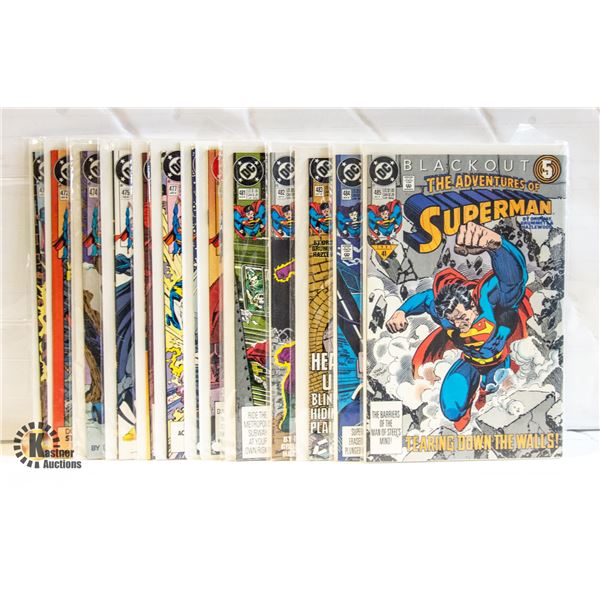 DC ADVENTURES OF SUPERMAN #471-485 COMIC LOT