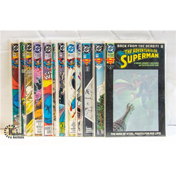 DC ADVENTURES OF SUPERMAN #486-500 COMIC LOT