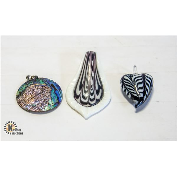 ABALONE & 2 BLOWN GLASS ARTISAN