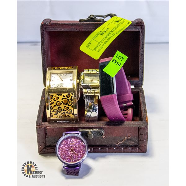 FITBIT & 3 LADIES WATCHES ALL TOGETHER-ESTATE
