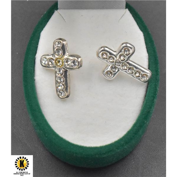 JP950-177 SILVER CZ EARRINGS