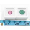 Image 1 : #169-EMERALD 6.30CT & PINK TOPAZ 4.47CT