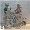 Image 1 : VINTAGE FRENCH PORCELAIN 16" FIGURINES- SET OF 2