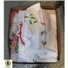 Image 1 : VINTAGE LINENS- ASSORTED BOX LOT