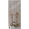 Image 1 : MCM PAIR SILVER PLATE CANDLESTICKS