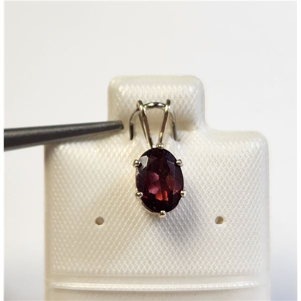 BZ1465-166 SILVER GARNET PENDANT