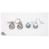 Image 1 : 2 NEW PAIRS OF EARRINGS STAINLESS STEEL,