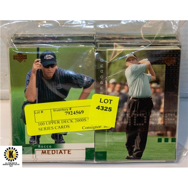 100 UPPER DECK 2000S PRO GOLF SERIES CARDS