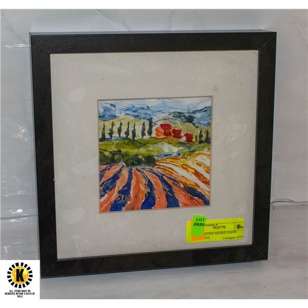 OIL PAINTING SIGNED JOANN NANKINGA FRAMED 10" X