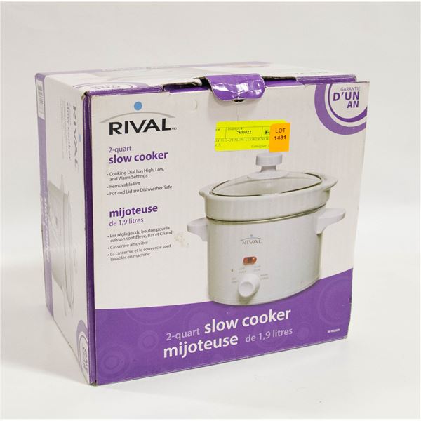 RIVAL 2-QT SLOW COOKER NEW IN BOX