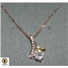 Image 1 : 50 CM GOLD TONE 1 CT CZ WITH CLEAR ACCENTS NECKLAC