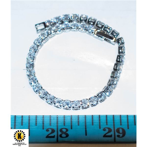 TENNIS BRACELET 4 MM X 37 CLEAR ZIRCON STONES