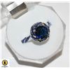 Image 1 : 2 CT BLUE SAPPHIRE COLORED CZ WITH CHANNEL SET