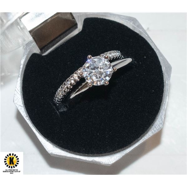 LADIES 2 PIECE WEDDING SET WITH 1.25 CT CZ CENTER
