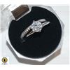 Image 1 : LADIES 2 PIECE WEDDING SET WITH 1.25 CT CZ CENTER
