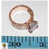 Image 1 : LADIES 2 TONE ENGAGEMENT STYLE RING 3.5 CT CZ