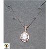 Image 1 : PENDANT WITH 2.0 CT CZ WITH HALO SURROUNDING