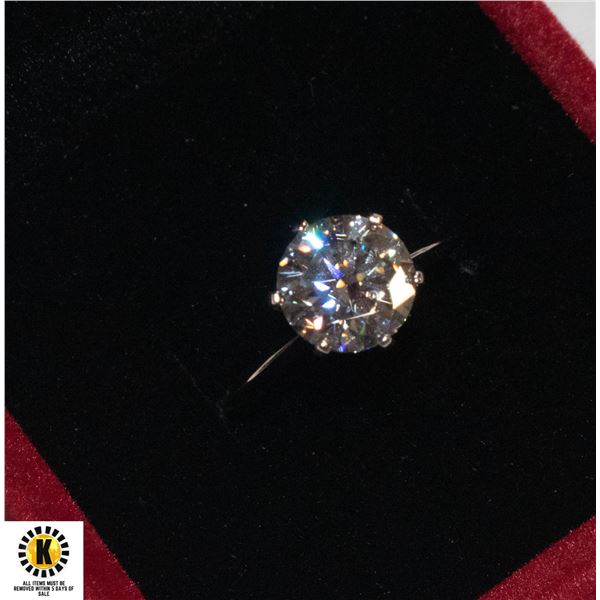 GRA CERTIFIED 3 CT RD BRILLIANT MOISSANITE SOLITAI