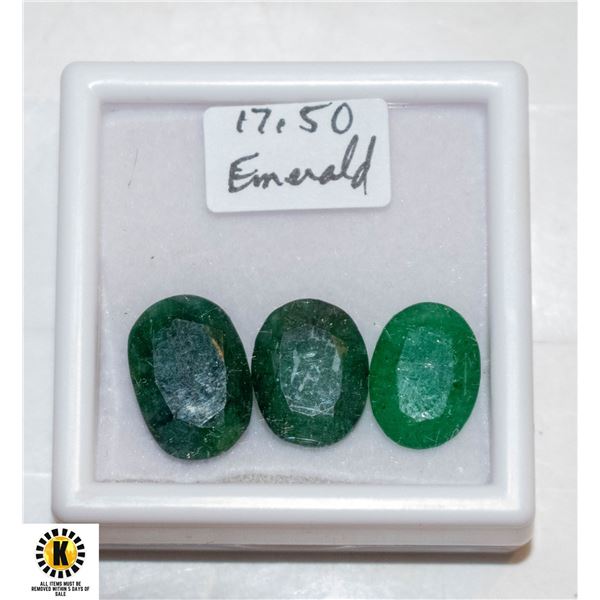 17.50 CT TW OVAL SHAPED EMERALD COLOR ENHANCEDÿ