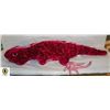 Image 1 : LARGE PLUSH FUCHSIA PINK LIZARD (42"-LONG)