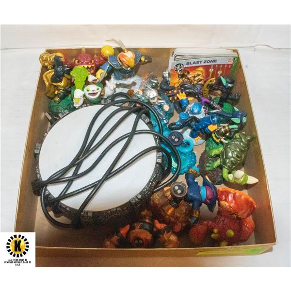 BOX WITH SKYLANDERS 14 SWAP FORCE FIGURINES