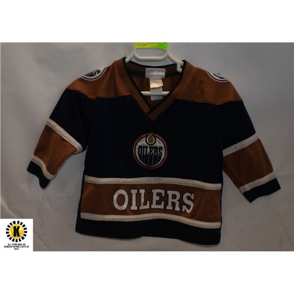 OFFICIAL NHL TODDLER'S OILERS HOCKEY JERSEY -