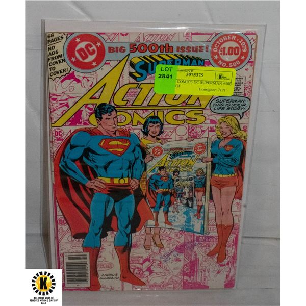 ACTION COMICS DC SUPERMAN #500 ORIGIN OF