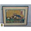 Image 1 : VINTAGE ORIGINAL L NERLE SIGNED FOLK ART PAINTING
