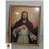 Image 1 : VINTAGE PETER DARRO SACRED HEART OF JESUS PRINT