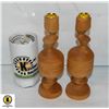 Image 1 : MID CENTURY MODERN SOLID BIRCH CANDLESTICKS