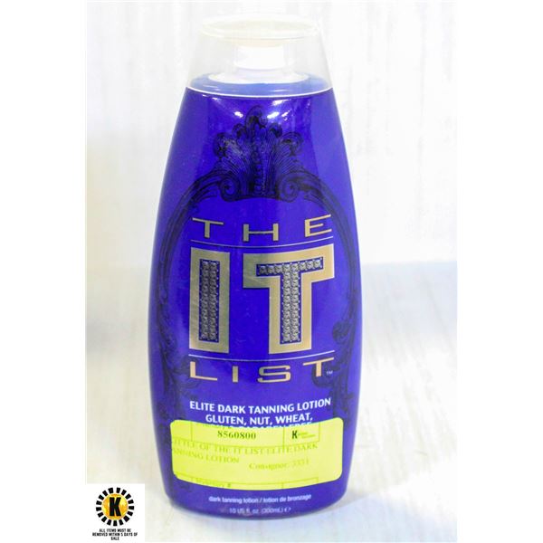 BOTTLE OF THE IT LIST ELITE DARK TANNING LOTION