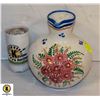 Image 1 : 8 1/2” ITALIAN PITCHER HAND PAINTED