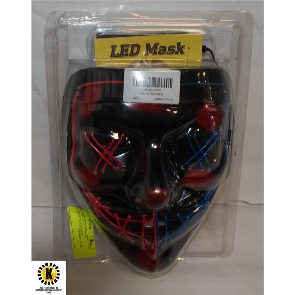 SCARY LED LIGHT UP MASK BATTERY POWERED NEW