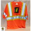 Image 1 : HI VIS SAFETY T SHIRT SHORT SLEEVE ORANGE WITH
