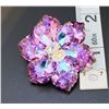 Image 1 : TITANIUM CRYSTAL BROOCH IN SHADES OF