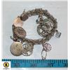 Image 1 : STERLING SILVER CHARM BRACELET WITH MANY