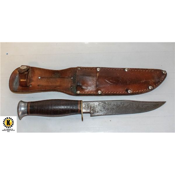 VINTAGE H82 SHEFEILD ENGLAND  BOWIE KNIFE WITH