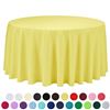 Image 1 : VEEYOO 108 INCH ROUND YELLOW TABLECLOTH