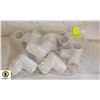 Image 1 : BAG OF 3 WAY 1 INCH PVC ELBOW CORNERS 8PCS