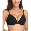 Image 1 : BLACK DEYLLO LACE PUSH UP UNDERWIRE BRA WITH